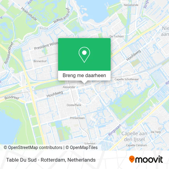 Table Du Sud - Rotterdam kaart