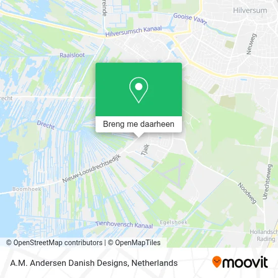 A.M. Andersen Danish Designs kaart