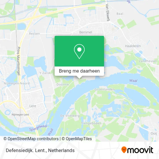 Defensiedijk. Lent. kaart