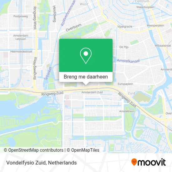 Vondelfysio Zuid kaart