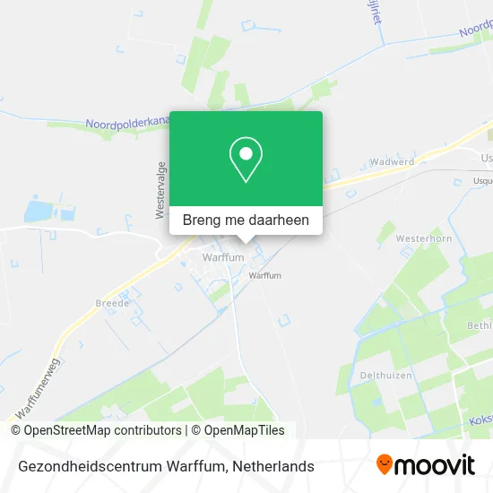 Gezondheidscentrum Warffum kaart