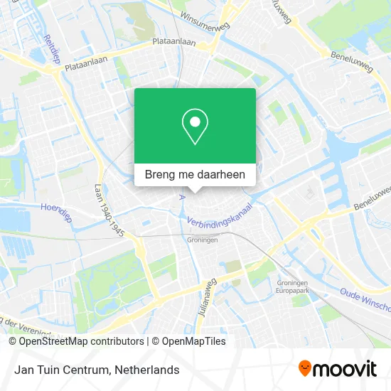 Jan Tuin Centrum kaart