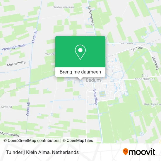 Tuinderij Klein Alma kaart