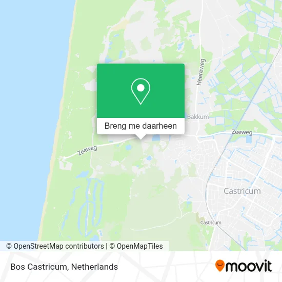 Bos Castricum kaart