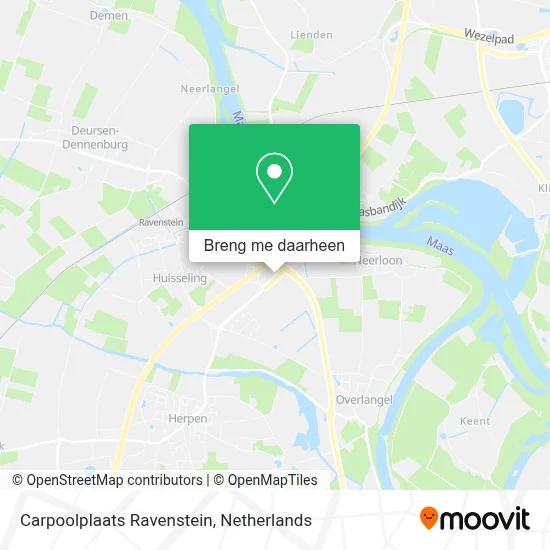 Carpoolplaats Ravenstein kaart