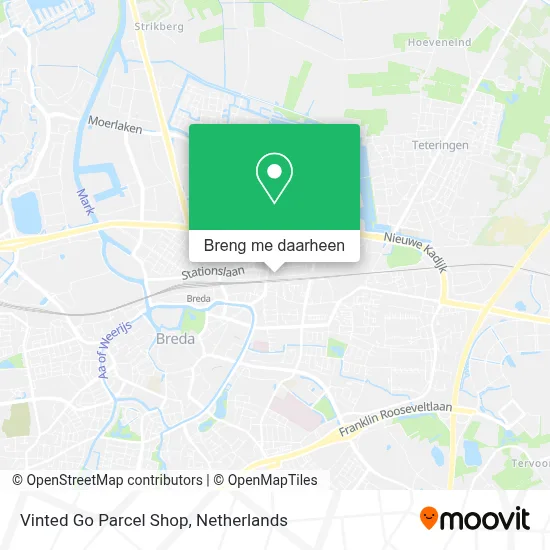 Vinted Go Parcel Shop kaart