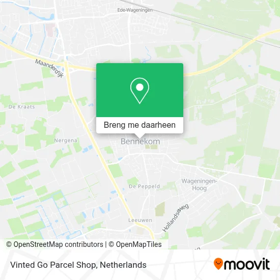 Vinted Go Parcel Shop kaart