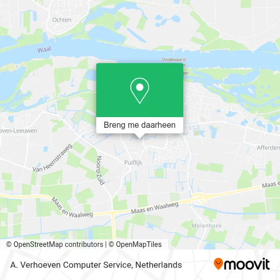 A. Verhoeven Computer Service kaart