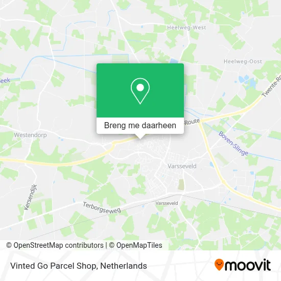 Vinted Go Parcel Shop kaart