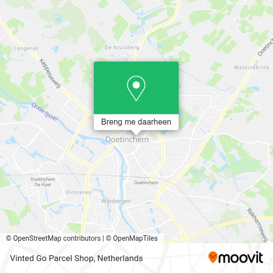Vinted Go Parcel Shop kaart