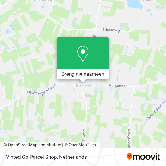Vinted Go Parcel Shop kaart