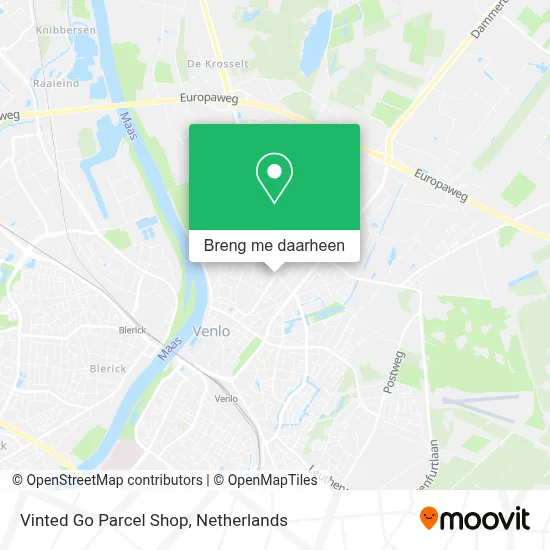Vinted Go Parcel Shop kaart