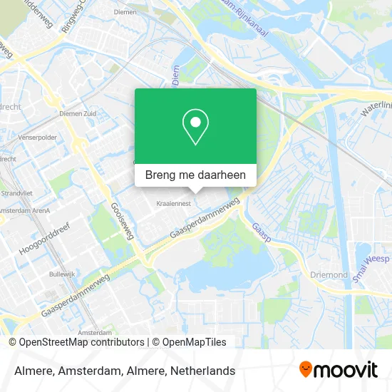 Almere, Amsterdam, Almere kaart