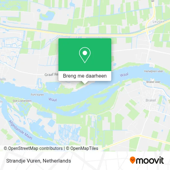 Strandje Vuren kaart