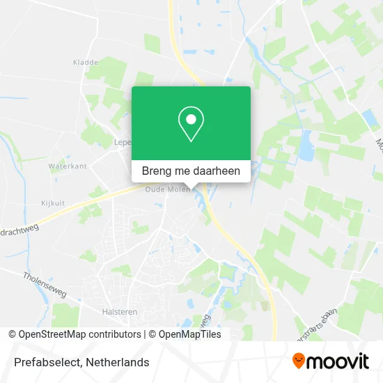 Prefabselect kaart