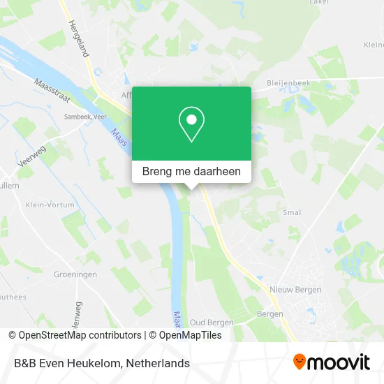 B&B Even Heukelom kaart