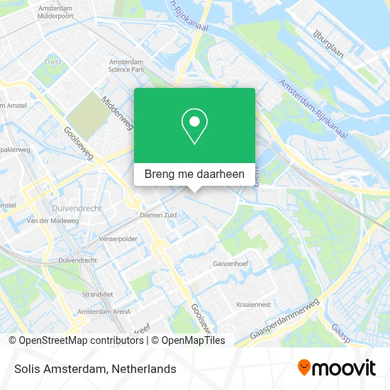 Solis Amsterdam kaart