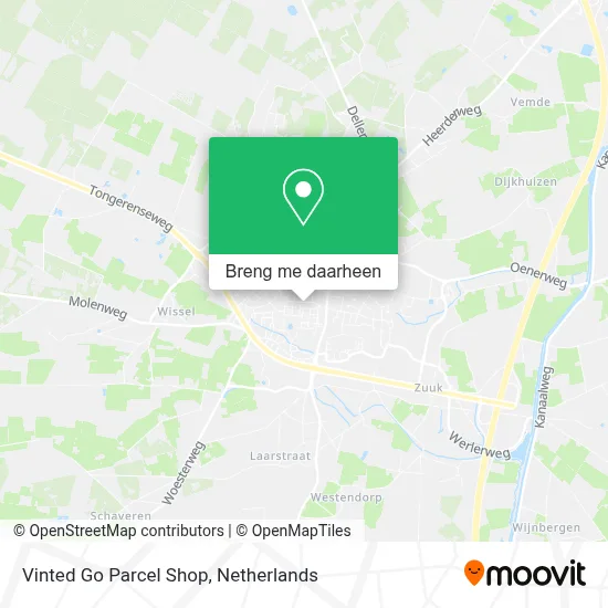 Vinted Go Parcel Shop kaart