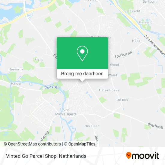 Vinted Go Parcel Shop kaart