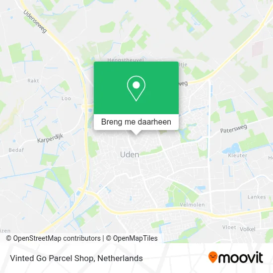 Vinted Go Parcel Shop kaart