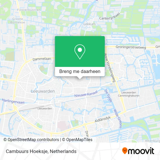 Cambuurs Hoeksje kaart