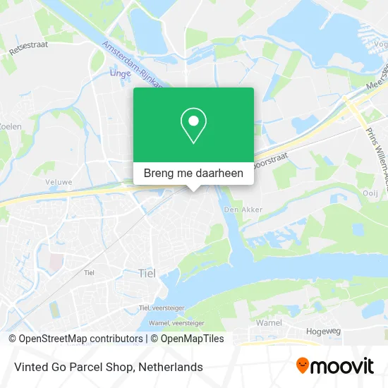 Vinted Go Parcel Shop kaart