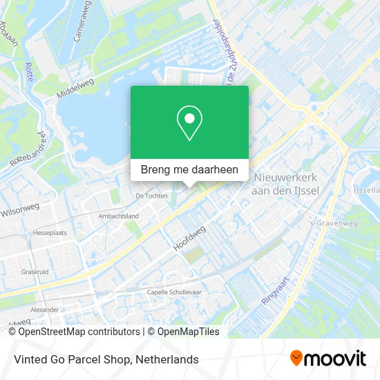 Vinted Go Parcel Shop kaart