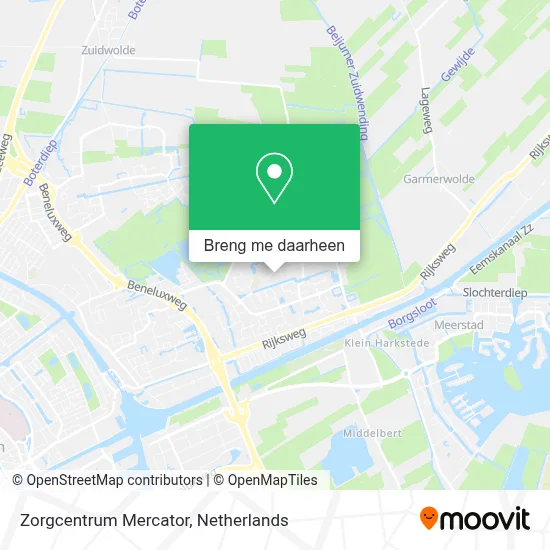 Zorgcentrum Mercator kaart
