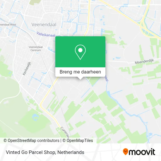 Vinted Go Parcel Shop kaart