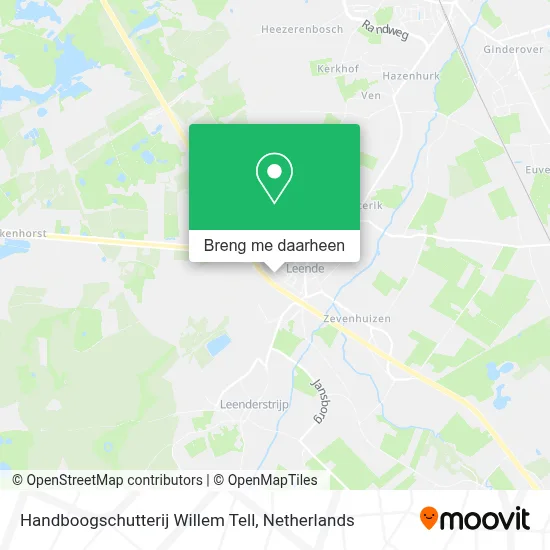 Handboogschutterij Willem Tell kaart