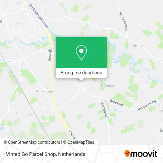 Vinted Go Parcel Shop kaart