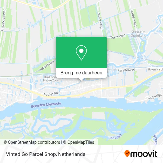 Vinted Go Parcel Shop kaart