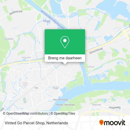 Vinted Go Parcel Shop kaart