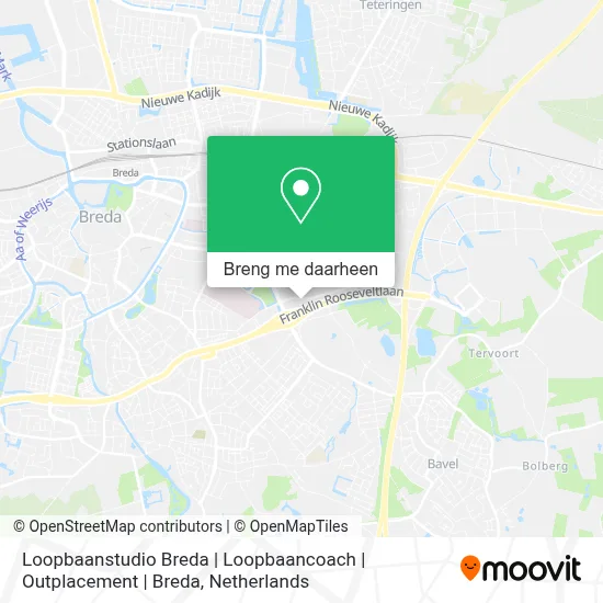 Loopbaanstudio Breda | Loopbaancoach | Outplacement | Breda kaart