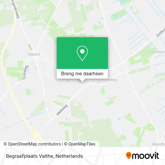 Begraafplaats Valthe kaart