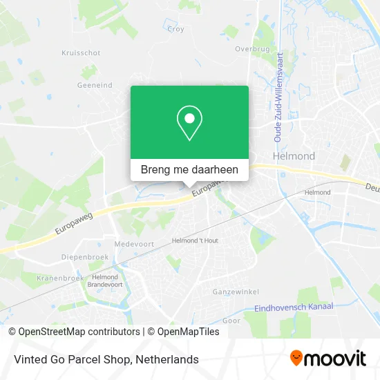 Vinted Go Parcel Shop kaart