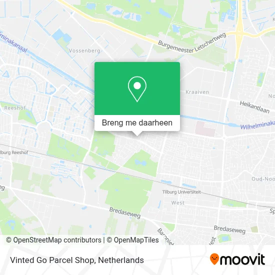 Vinted Go Parcel Shop kaart