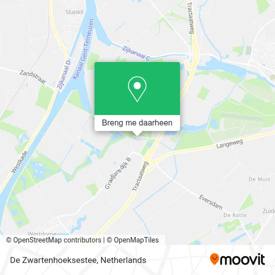 De Zwartenhoeksestee kaart