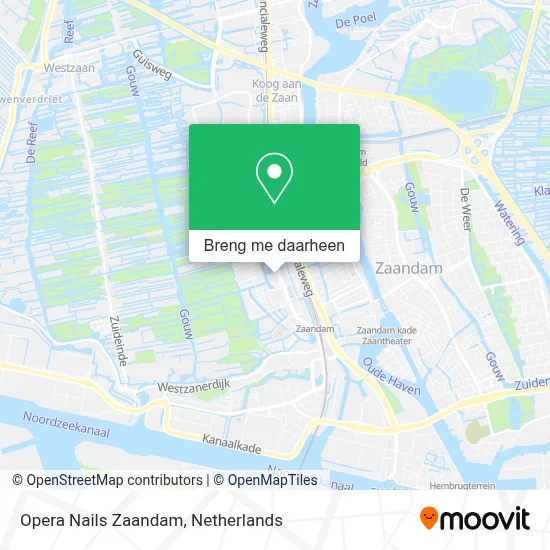 Opera Nails Zaandam kaart