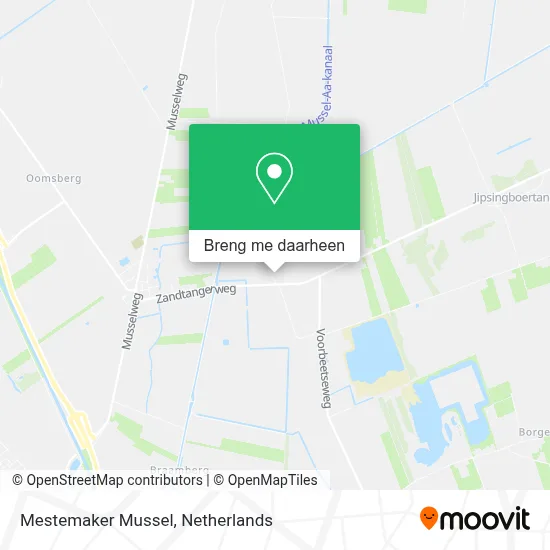 Mestemaker Mussel kaart