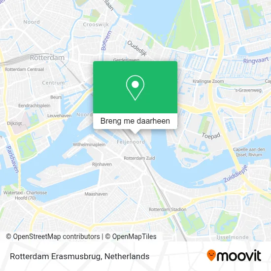 Rotterdam Erasmusbrug kaart