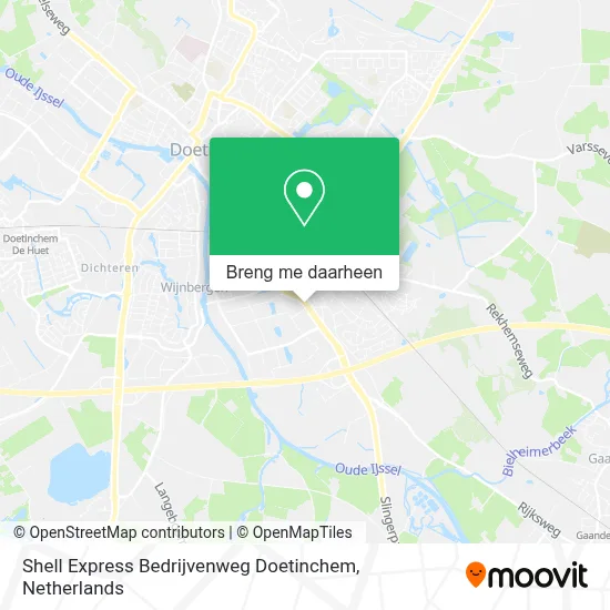 Shell Express Bedrijvenweg Doetinchem kaart