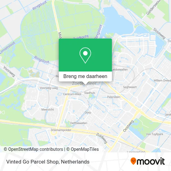 Vinted Go Parcel Shop kaart