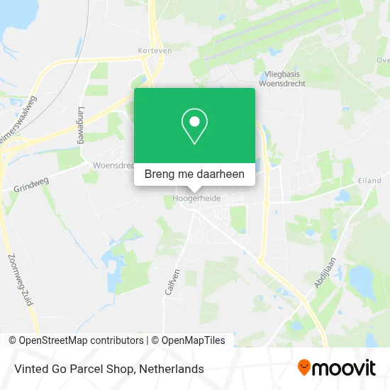 Vinted Go Parcel Shop kaart