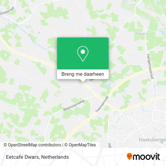 Eetcafe Dwars kaart