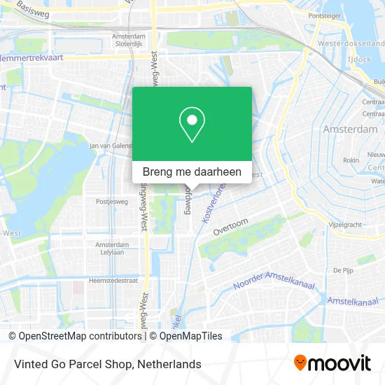 Vinted Go Parcel Shop kaart