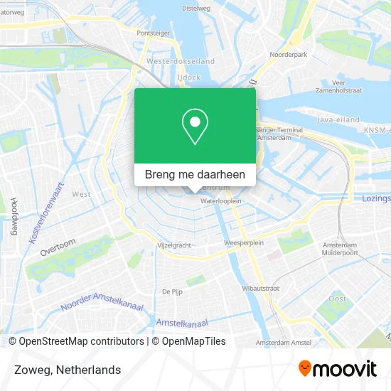 Zoweg kaart