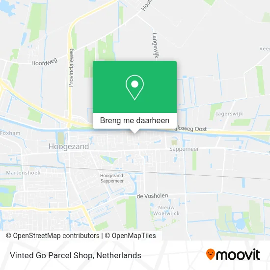 Vinted Go Parcel Shop kaart
