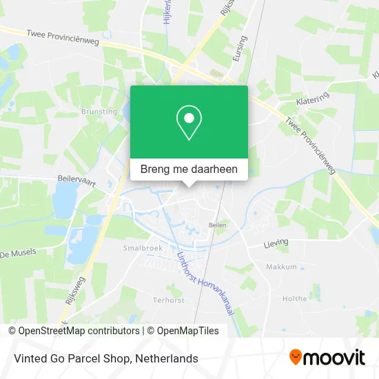 Vinted Go Parcel Shop kaart