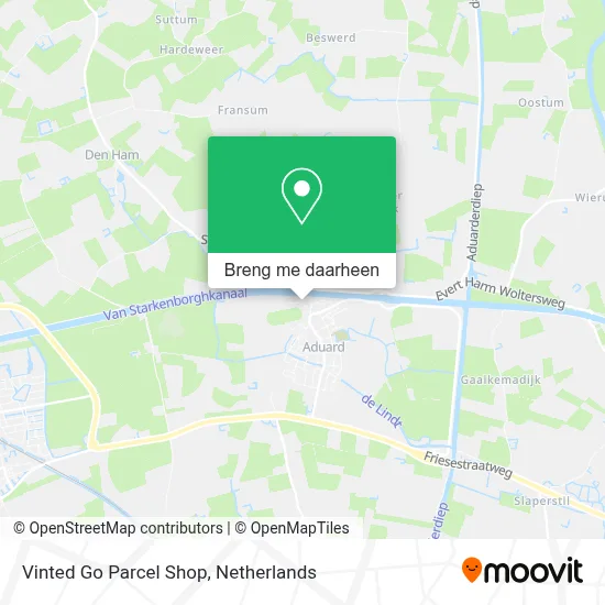 Vinted Go Parcel Shop kaart